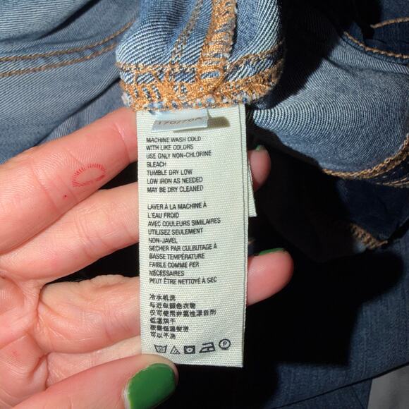 Free People We The People Dark Blue High Waisted Skinny Jeans- 27 - Picture 5 of 9